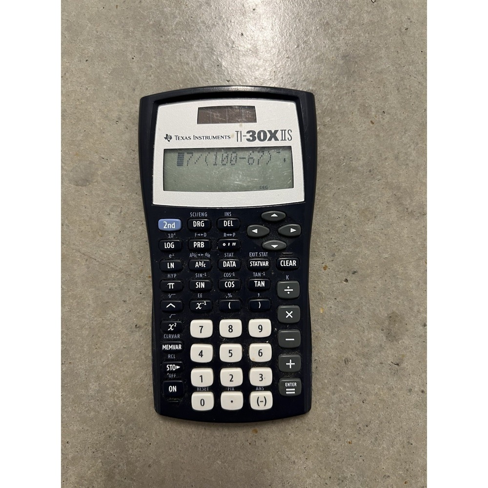 Texas Instruments TI-30X IIS Scientific Navy Blue - No‎ Cover - Tested